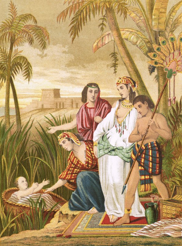 Mózes megtalálása alkotó: English School
