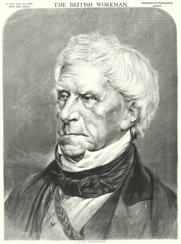 A néhai Lord Brougham (metszet) alkotó: English School