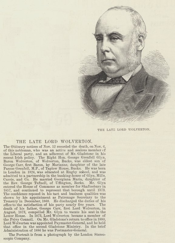 A néhai Lord Wolverton (metszet) alkotó: English School
