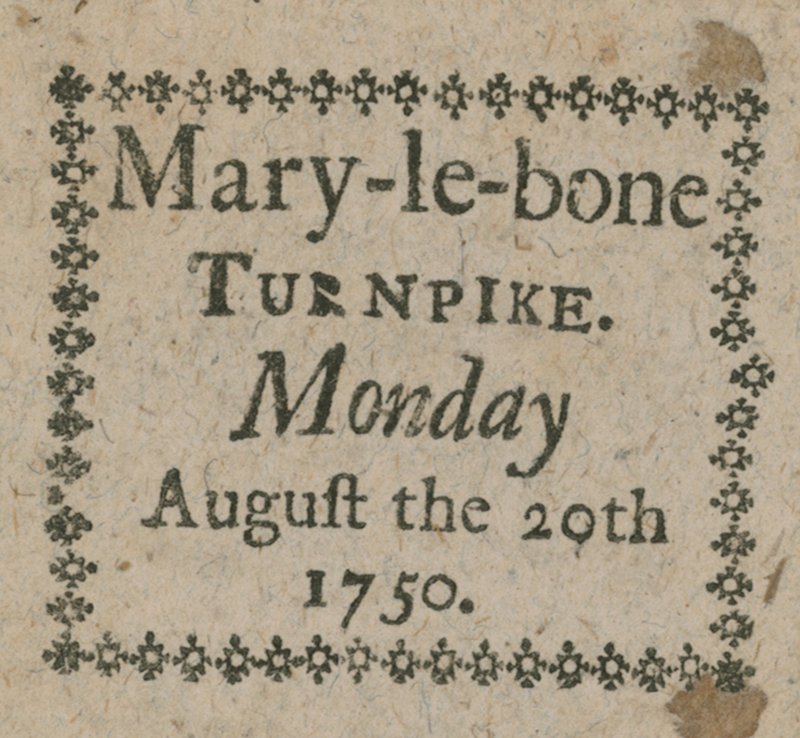 Jegy a Mary-le-Bone Turnpike-ra alkotó: English School