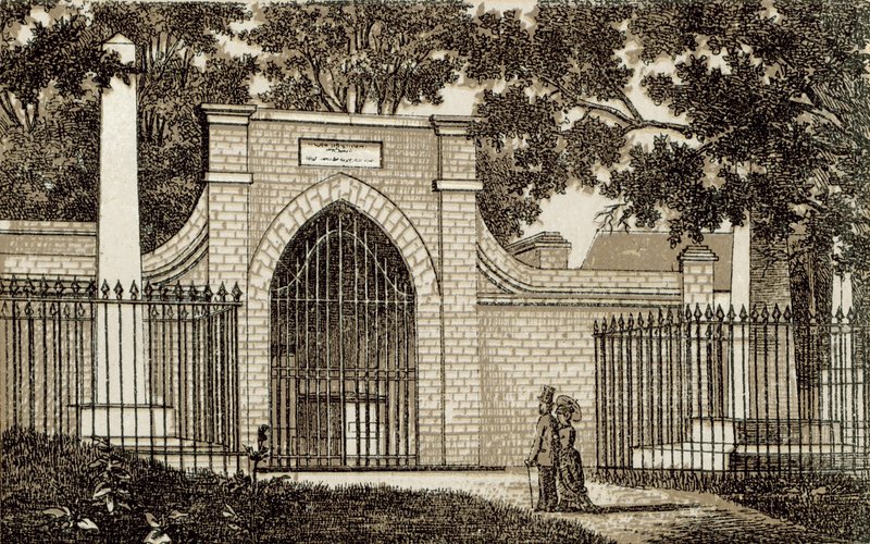 Washington sírja, Mt Vernon (litho) alkotó: English School