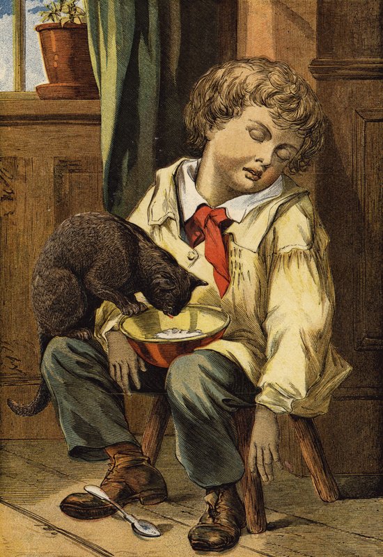 Tom vacsorája (színes metszet) alkotó: English School