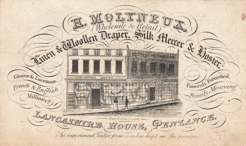Kereskedelmi kártya, H Molyneux alkotó: English School