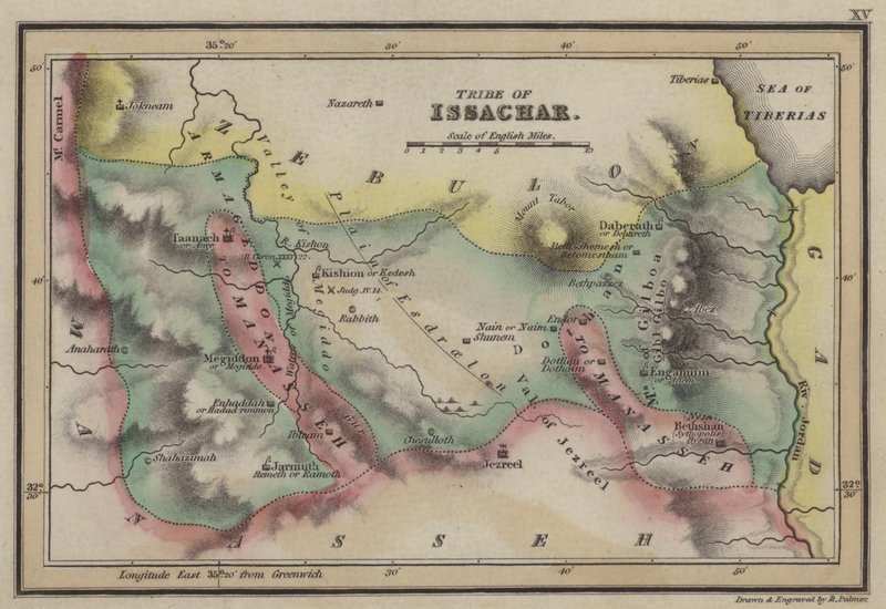 Issachar törzs (színes metszet) alkotó: English School