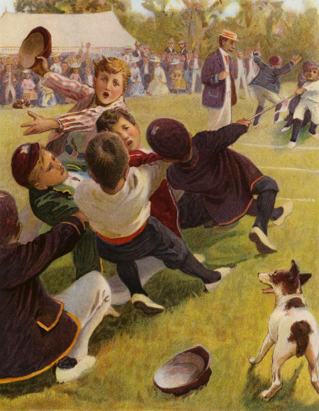 Tug of war (színes litográfia) alkotó: English School