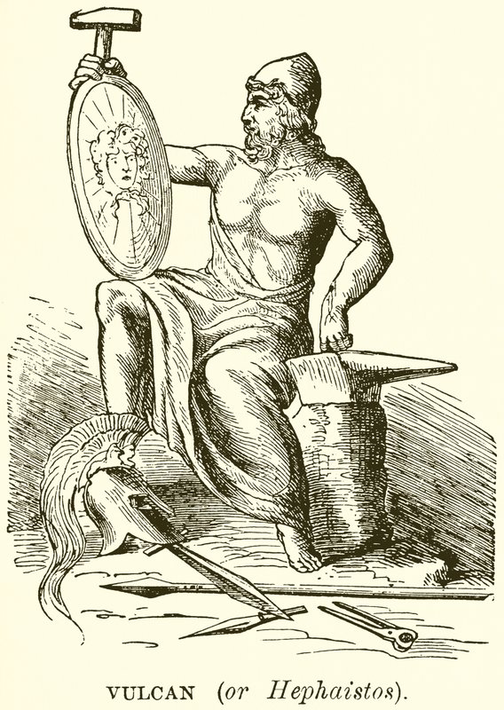 Vulkán (vagy Hephaistos) alkotó: English School