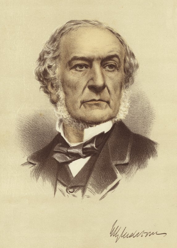 W E Gladstone alkotó: English School