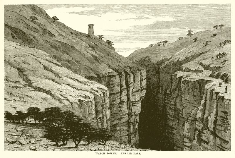 Őrtorony. Khyber-hágó alkotó: English School