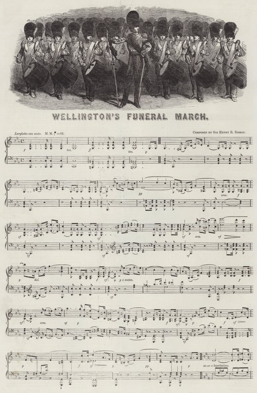 Wellington temetési menete (metszet) alkotó: English School