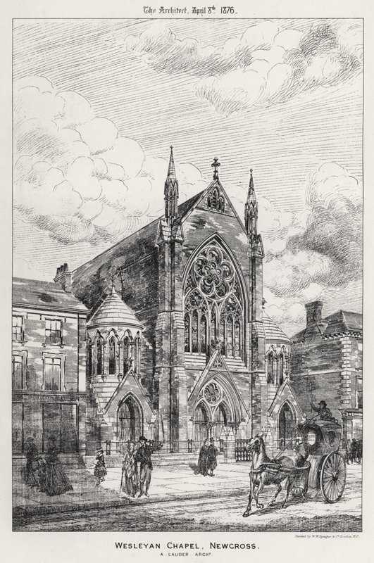 Wesleyan kápolna, Newcross (metszet) alkotó: English School