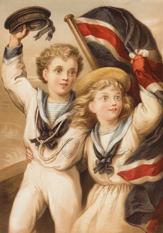 Fiatal Anglia (chromolitho) alkotó: English School