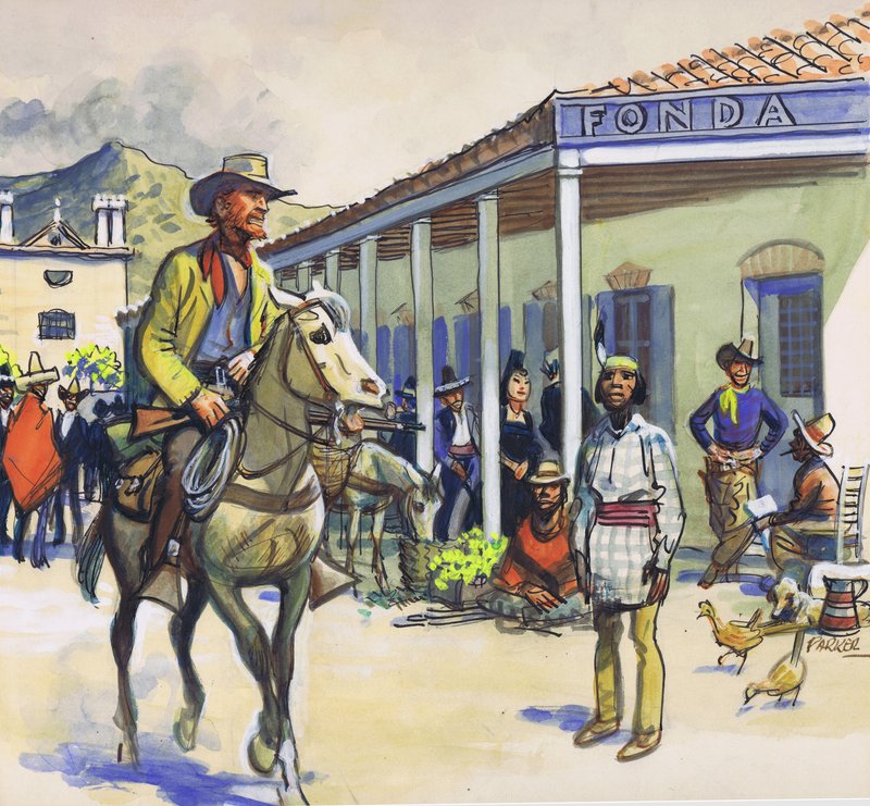La Fonda, Santa Fe (gouache, papír) alkotó: Eric Parker