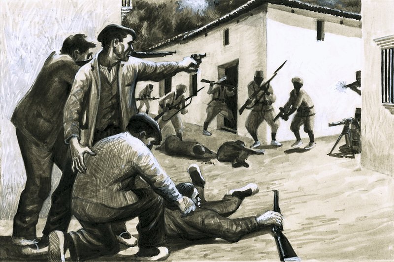 A spanyol polgárháború katonái alkotó: Eric Parker