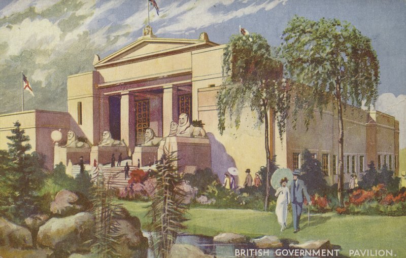 A brit kormány pavilonja, British Empire Exhibition, Wembley, 1924 alkotó: Ernest Coffin