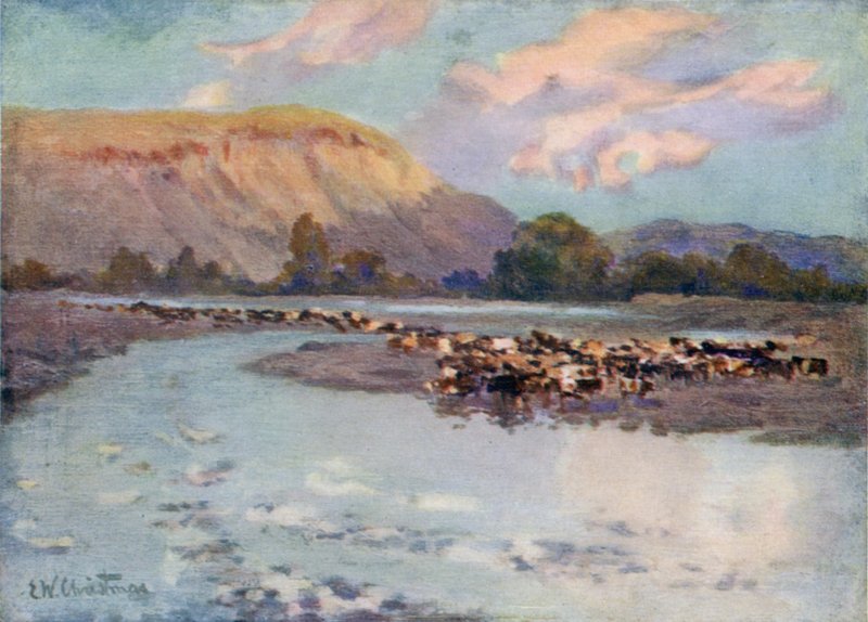 Szarvasmarha itatás alkotó: Ernest William Christmas