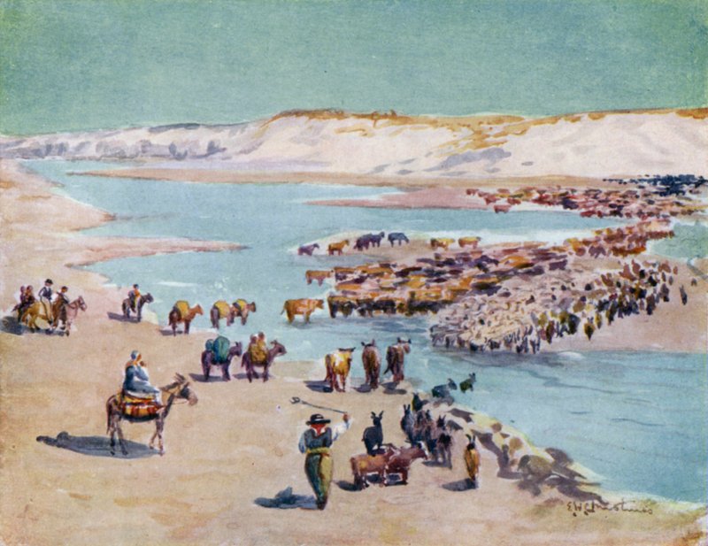 Chilenos trekking a határon alkotó: Ernest William Christmas