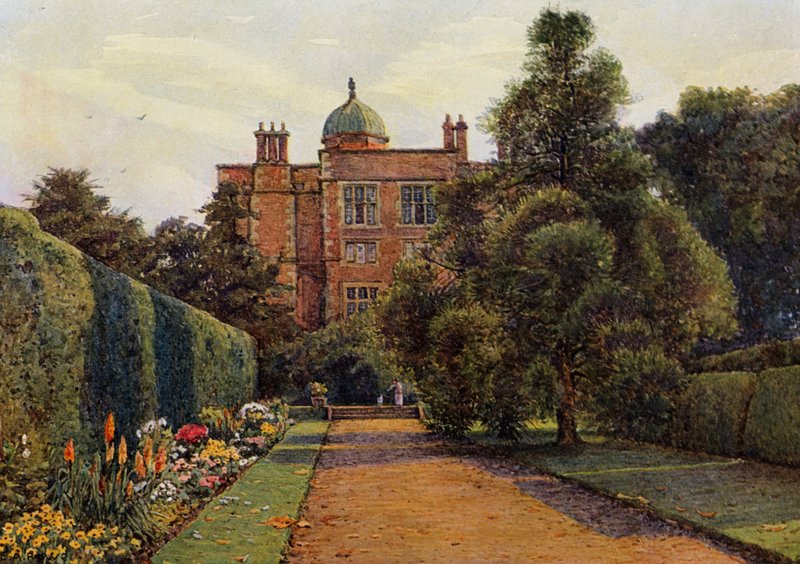 Doddington Hall, Lincoln közelében (színes litho) alkotó: Ernest Arthur Rowe