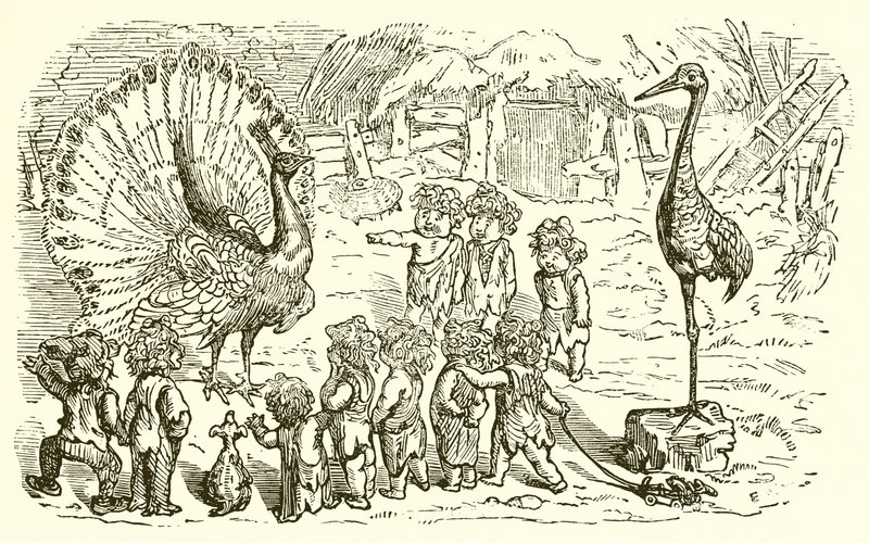 A páva és a daru alkotó: Ernest Henry Griset
