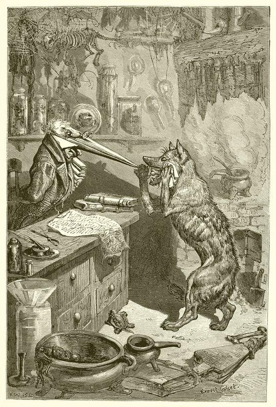 A farkas és a daru alkotó: Ernest Henry Griset