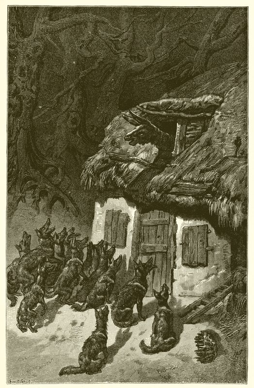 A farkasok és a beteg szamár alkotó: Ernest Henry Griset