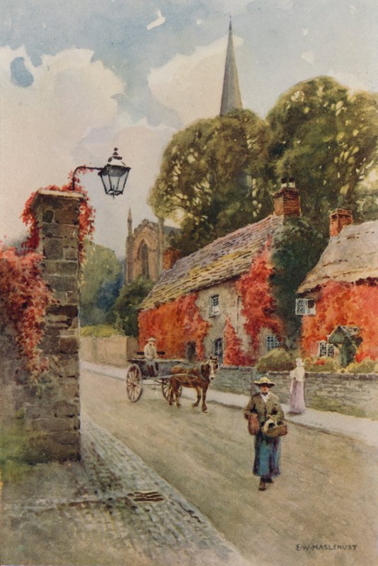 Bakewell, South Church Street (színes litó) alkotó: Ernest William Haslehust