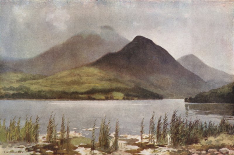 Bassenthwaite-tó és Skiddaw (színes litó) alkotó: Ernest William Haslehust