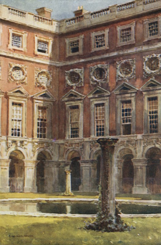 Fountain Court (színes litó) alkotó: Ernest William Haslehust