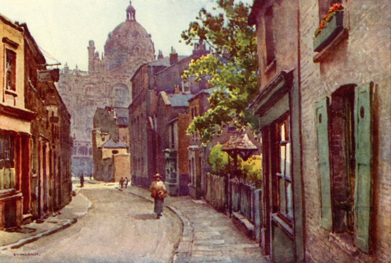 Lancelot Place, Knightsbridge (színes litho) alkotó: Ernest William Haslehust