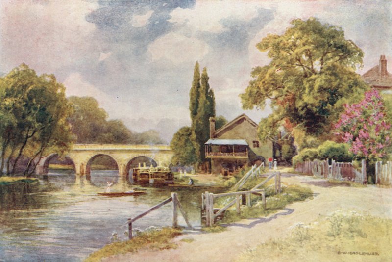 Maidenhead híd (színes litho) alkotó: Ernest William Haslehust