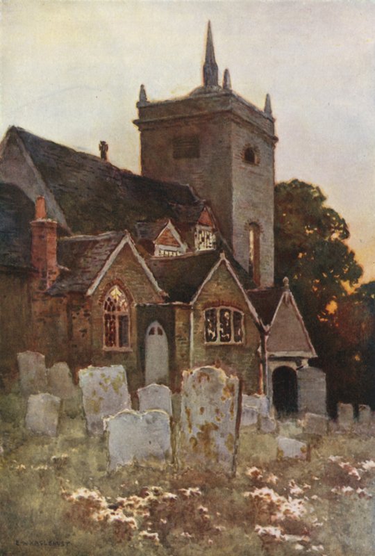 Minstead templom (színes litó) alkotó: Ernest William Haslehust