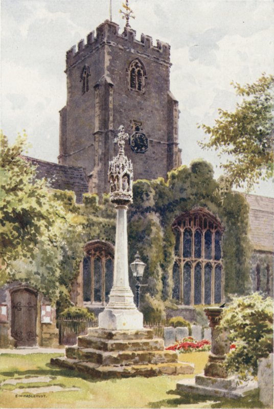 Plébániatemplom, Folkestone (színes litó) alkotó: Ernest William Haslehust