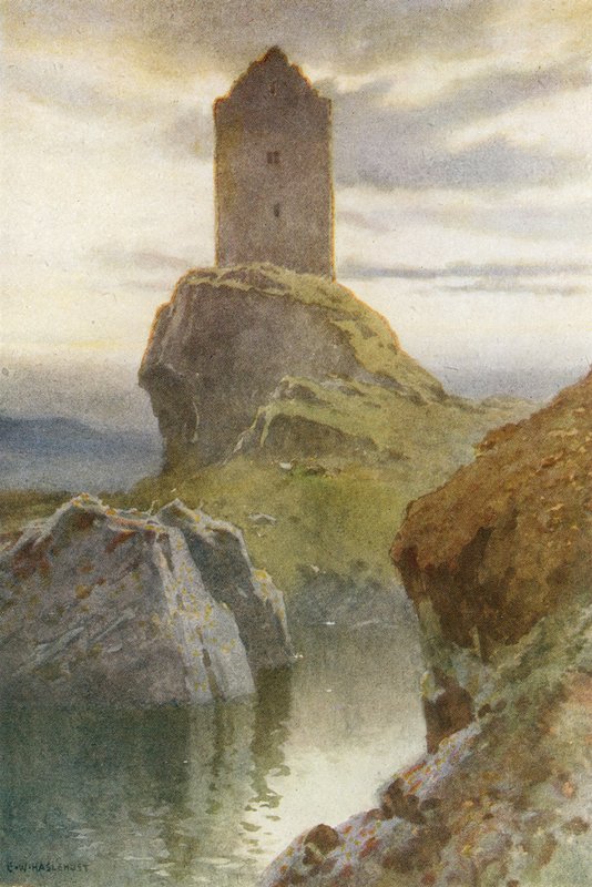 Smailholm-torony (színes litó) alkotó: Ernest William Haslehust