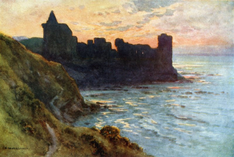 A kastély, St. Andrews (színes litó) alkotó: Ernest William Haslehust