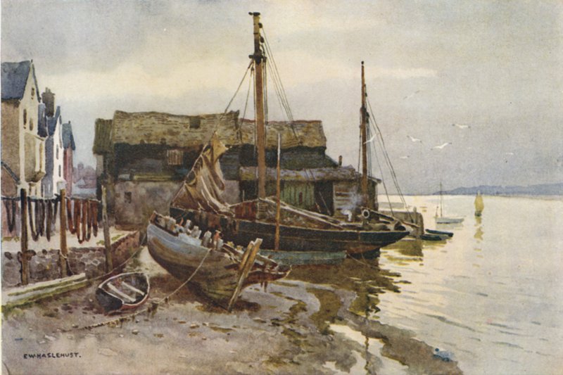 Az Exe a Topshamban (színes litó) alkotó: Ernest William Haslehust