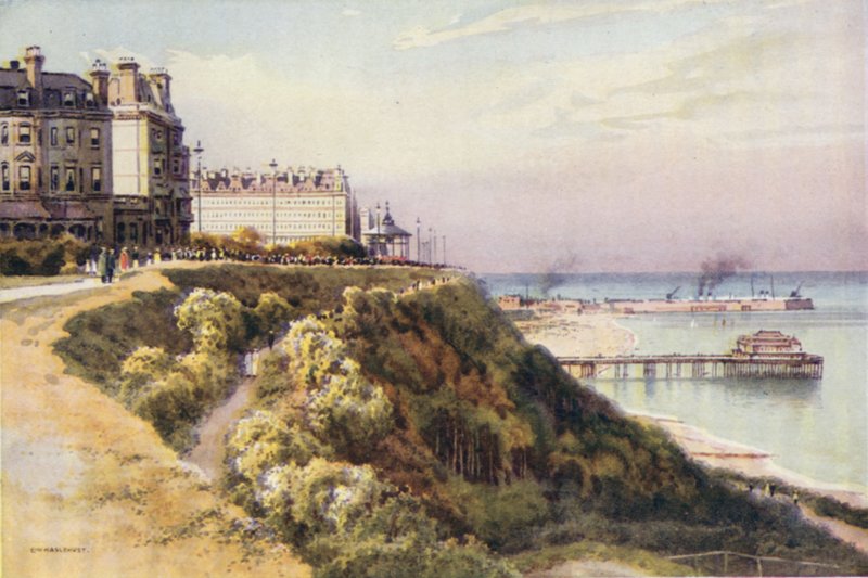 The Leas, Folkestone (színes litó) alkotó: Ernest William Haslehust