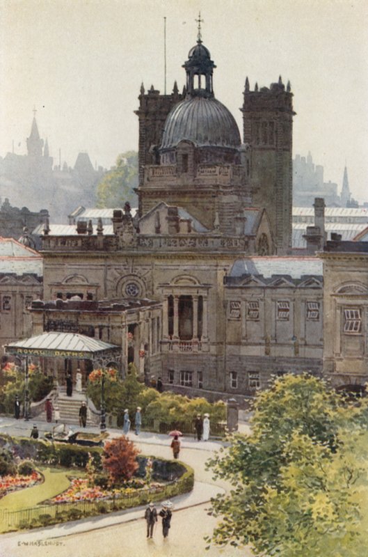 The Royal Baths, Harrogate (színes litó) alkotó: Ernest William Haslehust