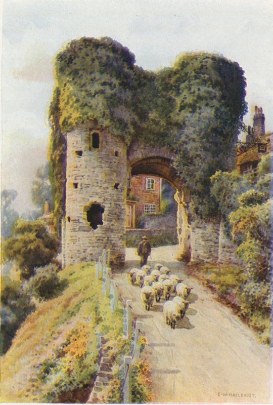 The Strand Gate, Winchelsea (színes litó) alkotó: Ernest William Haslehust