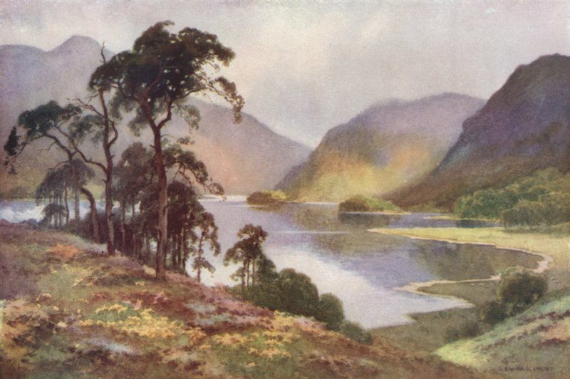 Thirlmere és Helvellyn (színes litó) alkotó: Ernest William Haslehust
