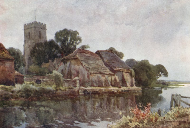 Wareham (színes litho) alkotó: Ernest William Haslehust