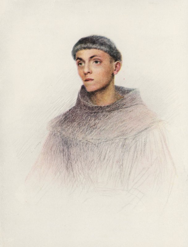 Egy fiatal szerzetes (színes litográfia) alkotó: Eugene (after) Burnand