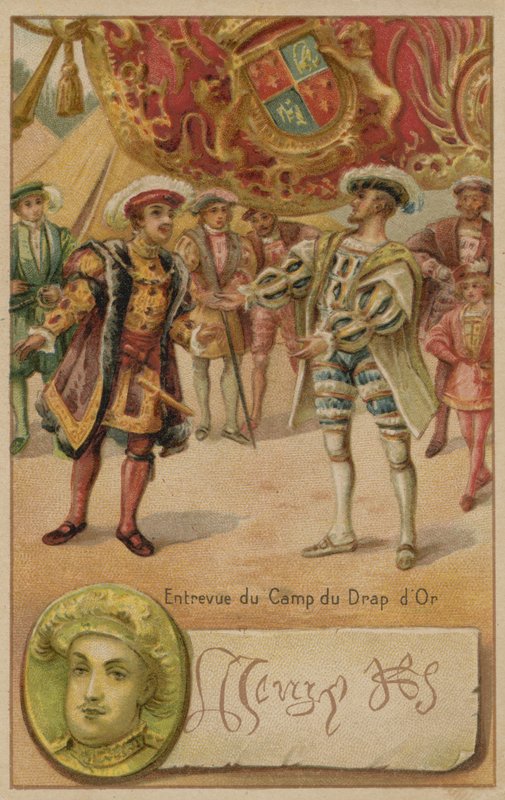 VIII. Henrik angol és I. Ferenc francia találkozása az Aranyszövet mezőjén, 1520 alkotó: European School