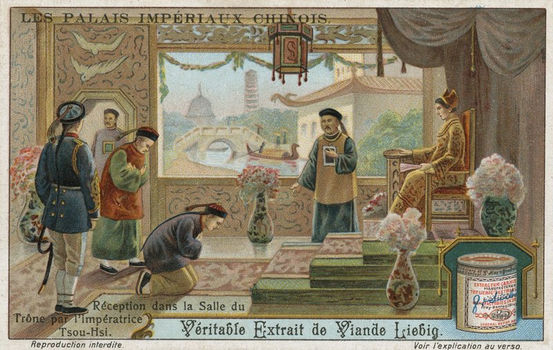 Fogadás a trónteremben Cixi honvéd császárné előtt, Kína alkotó: European School