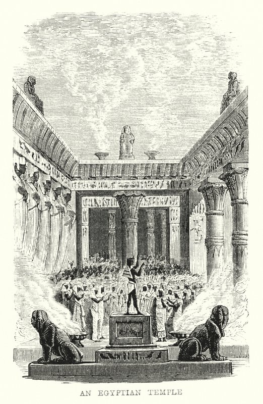Egy egyiptomi templom (metszet) alkotó: European School