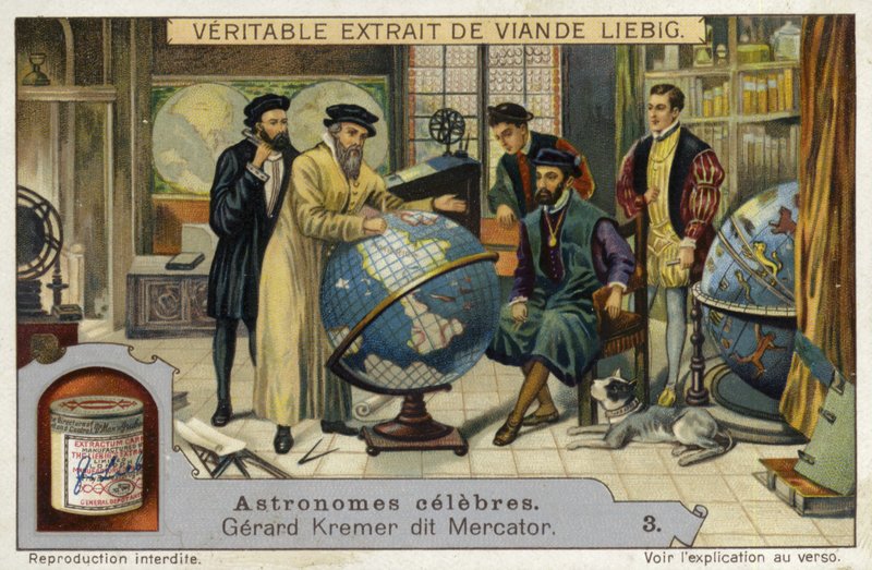 Gerardus Mercator flamand térképész és matematikus alkotó: European School