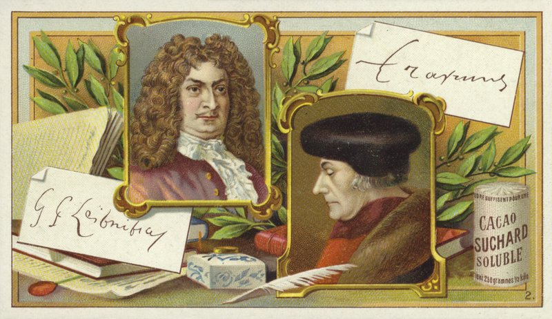 Gottfried Wilhelm Leibniz és Desiderius Erasmus alkotó: European School