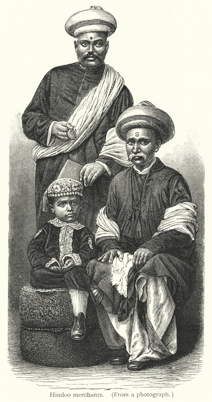 Hindu kereskedők (metszet) alkotó: European School