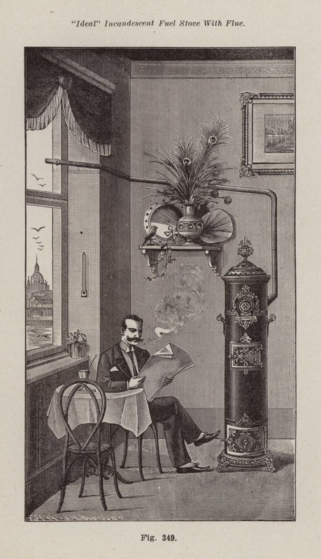 "Ideális" izzólámpás tűzhely égéstermékelvezetővel (litho) alkotó: European School