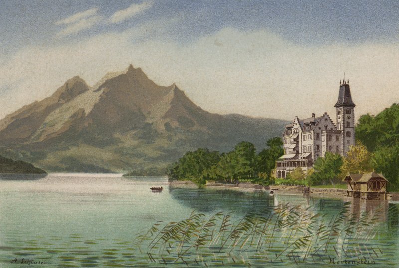 Luzerni-tó: Hertenstein (színes litó) alkotó: European School