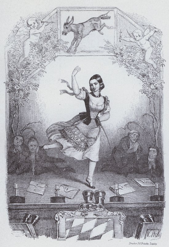 Lola Montez Bajor történelmet táncol (litho) alkotó: European School