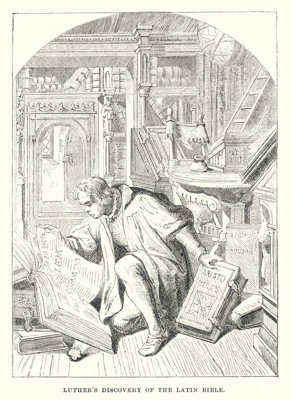Luther felfedezése a latin Bibliában (metszet) alkotó: European School